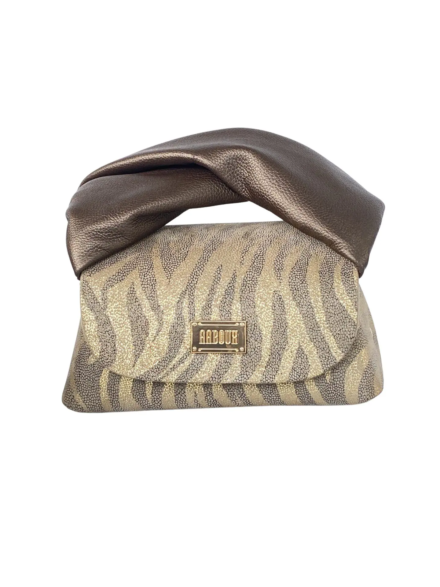 Nury Gold & Bronze Zebra Print