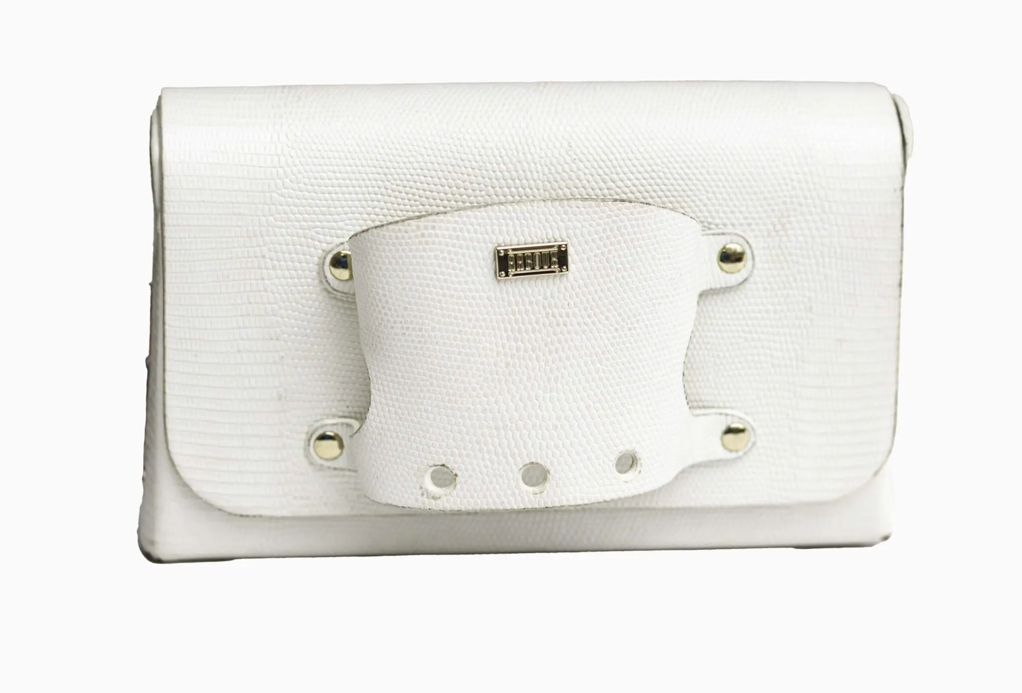 Jare Lizard Print Embossed Leather