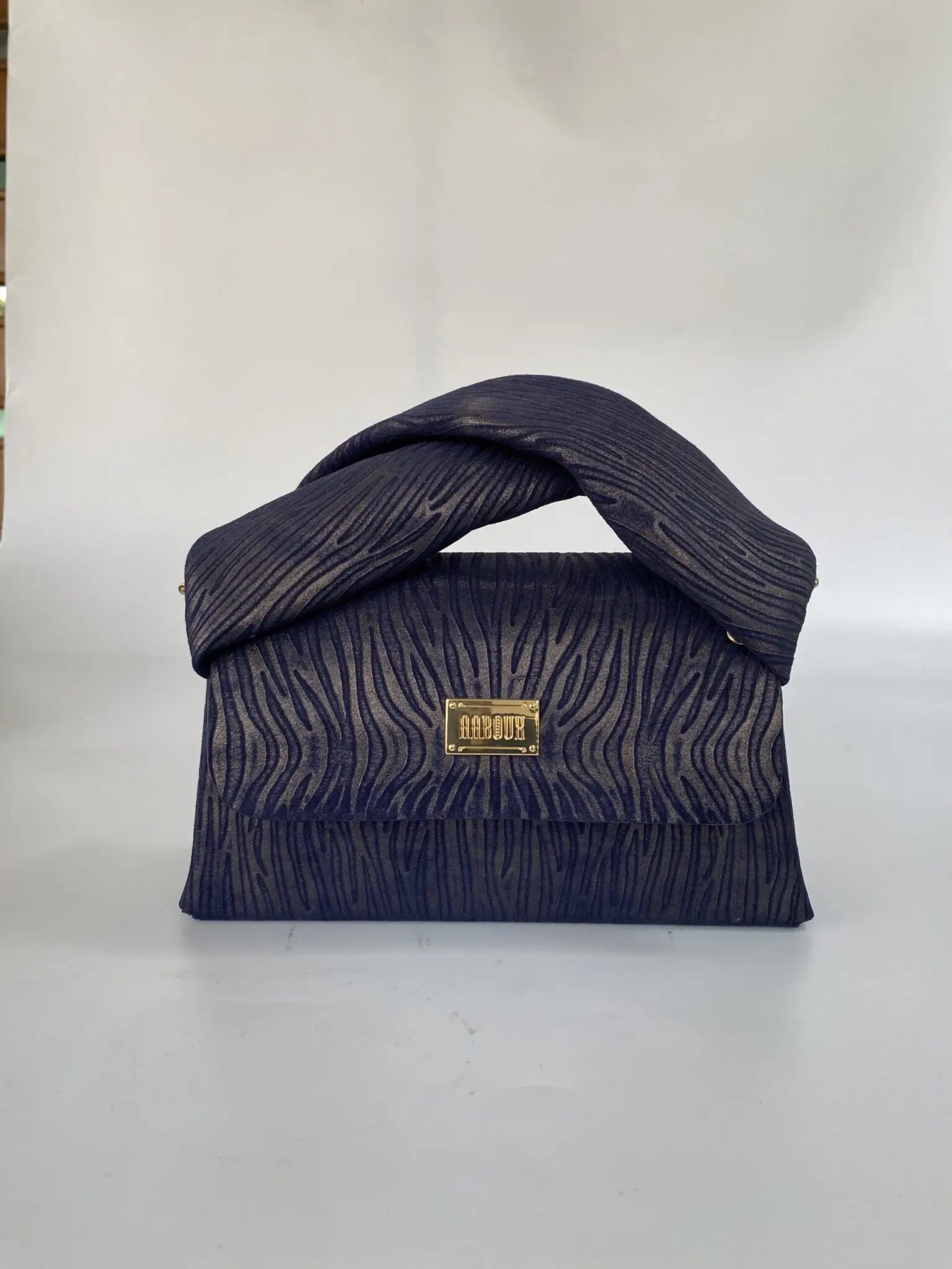 Moby Navy Blue & Gold Shimmer Wood Grain
