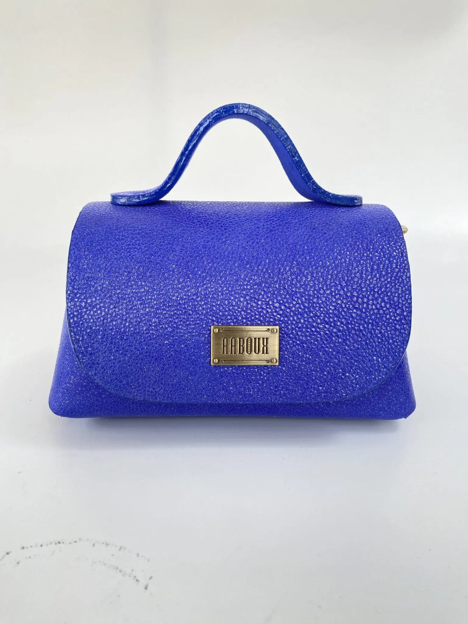 Mira Shiny Royal Blue Stingray Print Leather