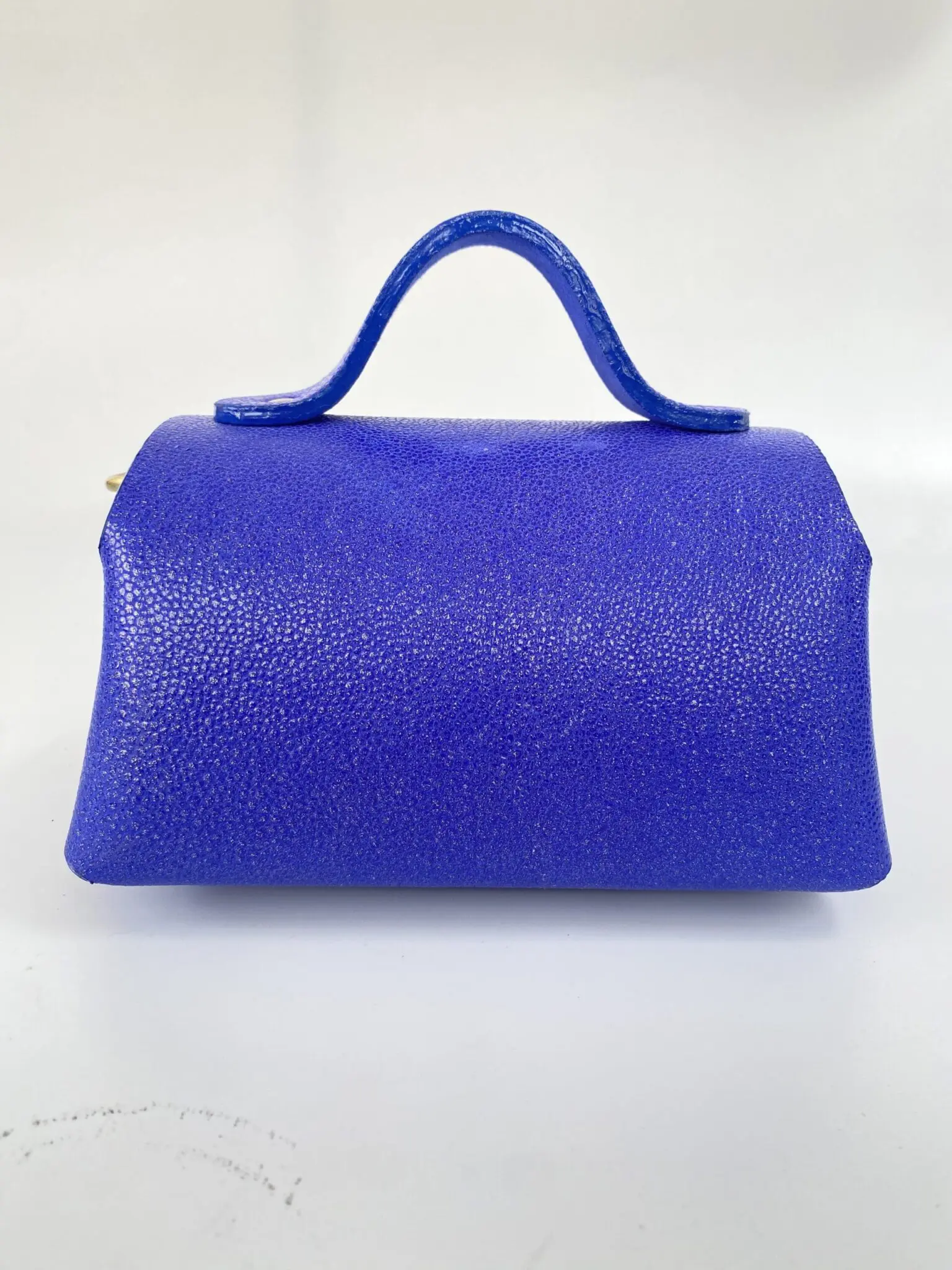 Mira Shiny Royal Blue Stingray Print Leather
