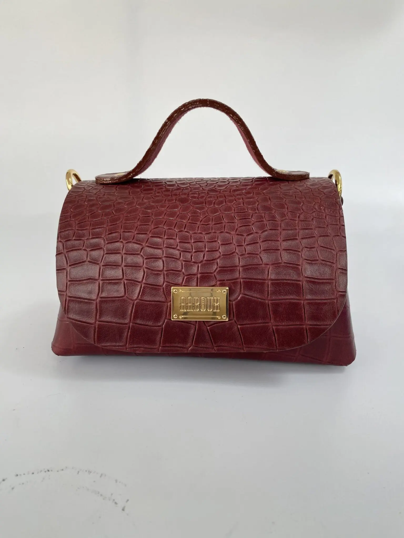 Mira Burgundy Crocco Print