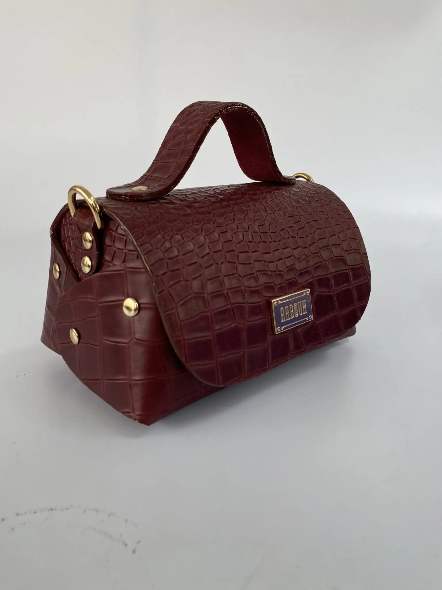 Mira Burgundy Crocco Print