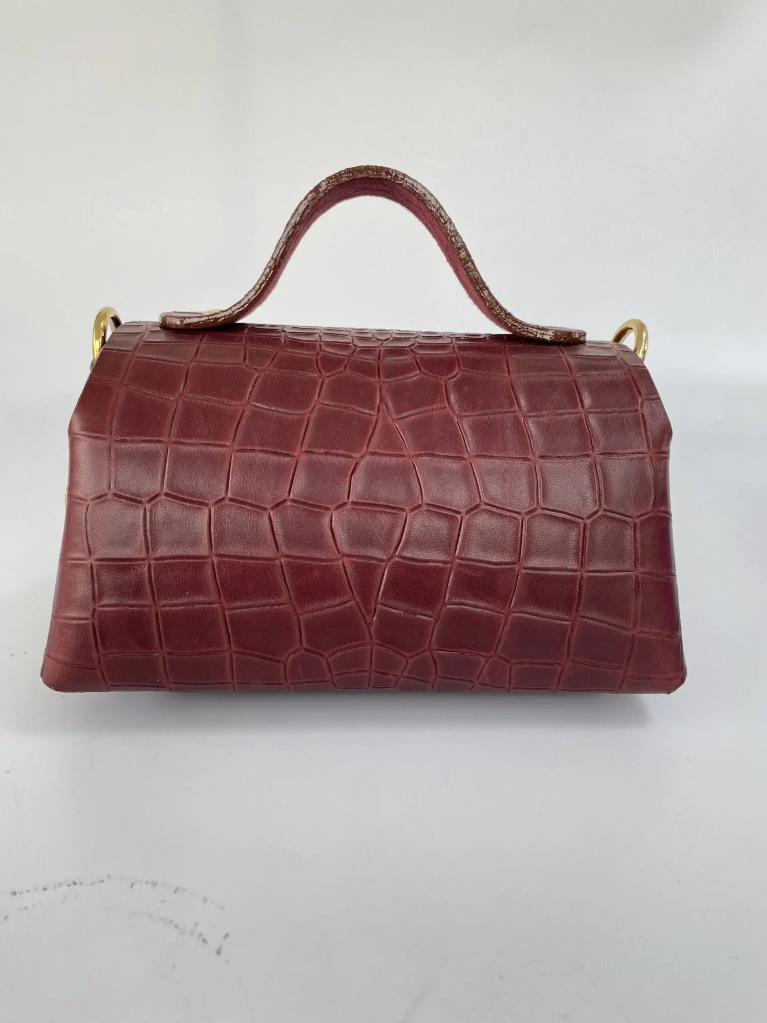 Mira Burgundy Crocco Print
