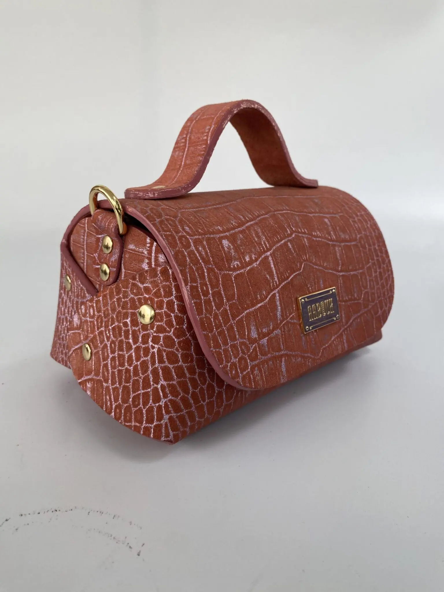 Mira Sunkist Coral Croc Print