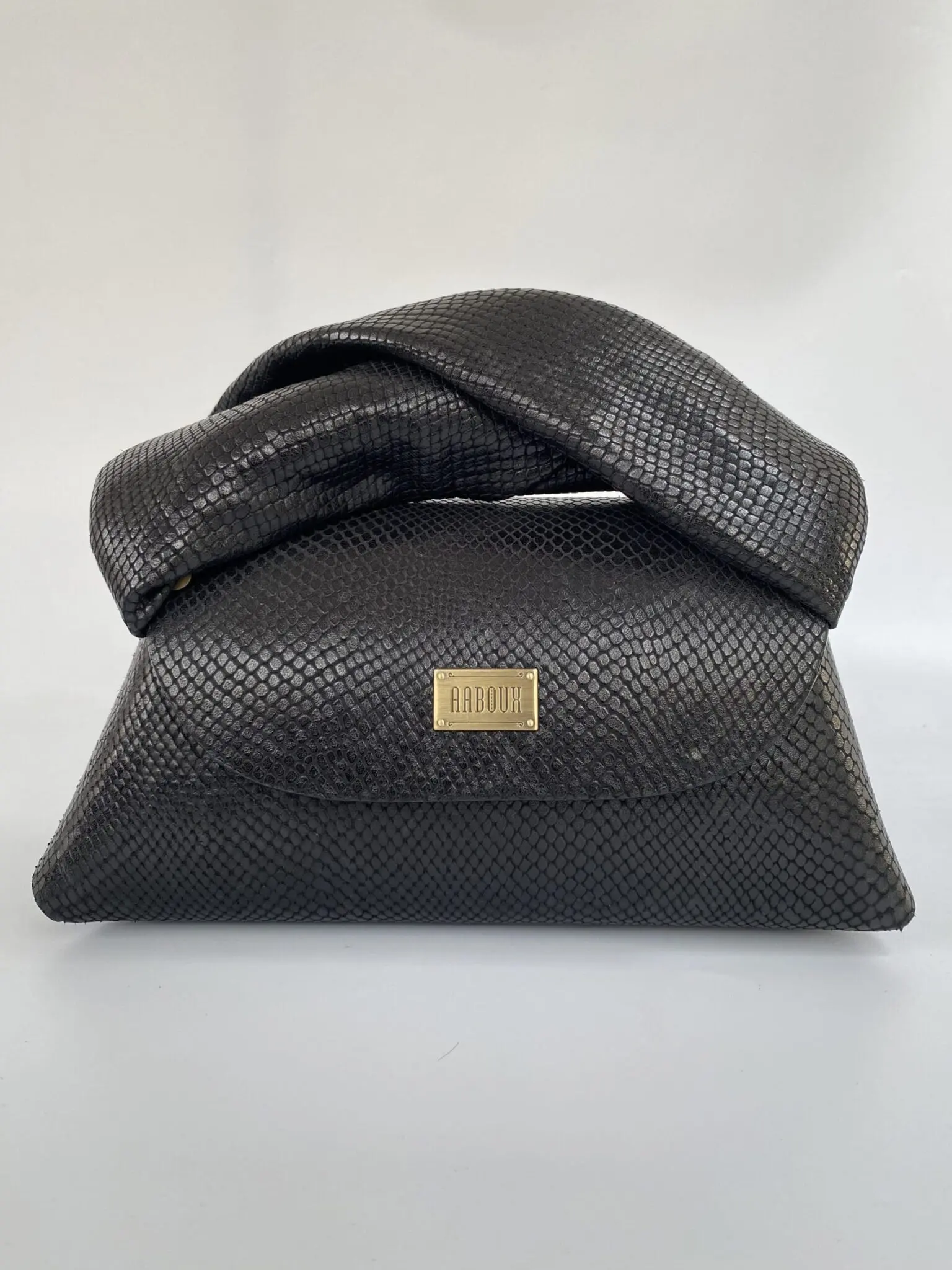 Nuby Black Snake Print Leather