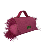 Mira Pale Pink Raffia & Jute side