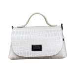 Mira White & Grey Croc print
