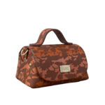 Mira Burnt Orange & Brown Abstract Print