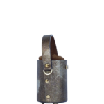 Lara Distressed Silver & Bronze Crumpled Leather