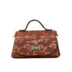 Mira Burnt Orange & Brown Abstract Print