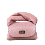 Nury Light Pink & Silver Shimmery Suede