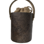 Aara Bronze Floral Embossed Leather