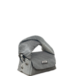 Lily White & Black Stripe Leather