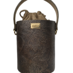 Aara Bronze Floral Embossed Leather