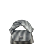 Lily White & Black Stripe Leather
