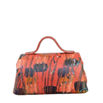 Mira Orange Hand Painted leather