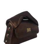 Moby Metallic Brown & Gold Printed Leather