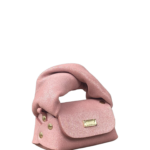 Lily Light Pink & Silver Shimmery Suede