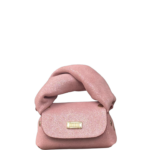 Lily Light Pink & Silver Shimmery Suede
