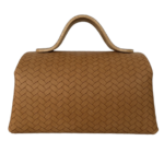 Mira Brown Woven Embossed Leather