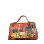 Mira Orange Hand Painted leather