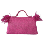 Mira Pale Pink Raffia & Jute front
