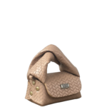 Lily Tan Woven Embossed Leather