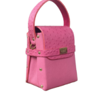 Dupẹ Hot Pink Nappa with Ostrich Print