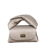 Nury Taupe Square Embossed Leather