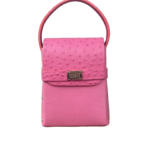 Dupẹ Hot Pink Nappa with Ostrich Print