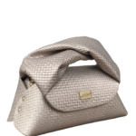 Nuby Taupe Square Embossed Leather