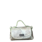 Kach Mint & Silver Giant Crocco Print