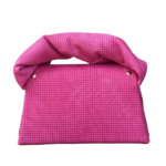 Moby Hot Pink Square Woven Embossed Leather