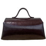 Mila Brown Shiny Epi Leather