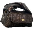 Nyla Brown Croc Embossed