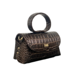 Hana Brown Croc Embossed