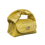 Nury Yellow & Gold Croc Print