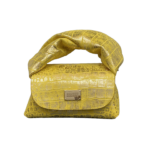 Nury Yellow & Gold Croc Print
