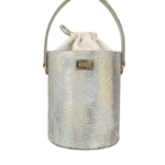 Aara Silver & White Distressed Snake Print