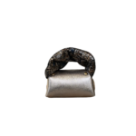 Lily Three-tone Tweed Effect Suede & Champagne Gold Smooth Grain Leather