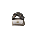 Lily Three-tone Tweed Effect Suede & Champagne Gold Smooth Grain Leather