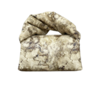 Nury XO (New Size) Cream & Green Marble Print Leather