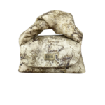 Nury XO (New Size) Cream & Green Marble Print Leather