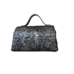 Mira XO (New Size) Three-tone Tweed Effect Suede & Ice Blue Smooth Grain Leather