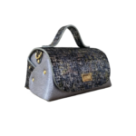 Mira XO (New Size) Three-tone Tweed Effect Suede & Ice Blue Smooth Grain Leather