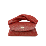 Seyi Red & Gold Mesh Pattern on Suede