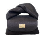 Nury Black Printed Pebble Grain Suede