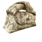 Nuby Cream & Green Marble Print Leather
