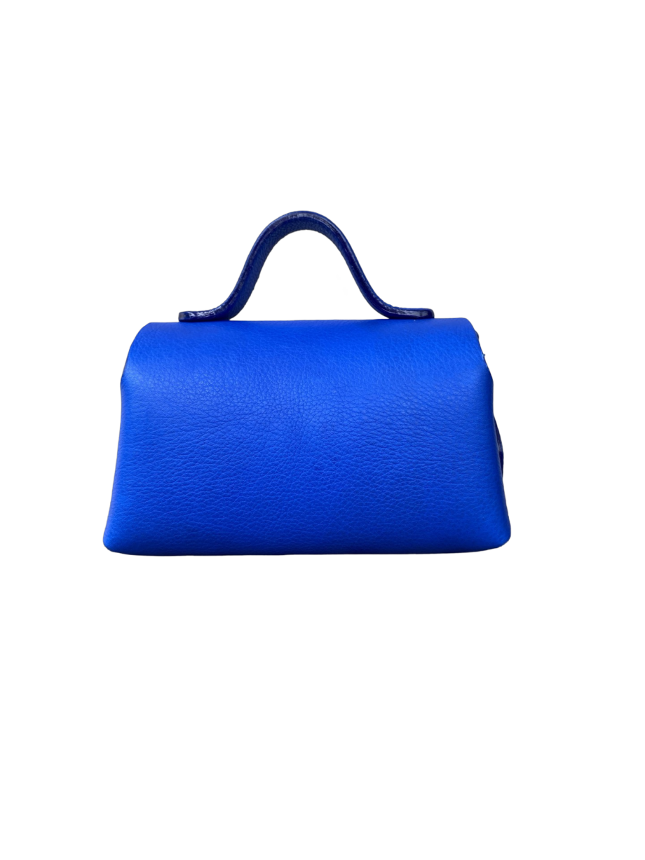 Mira Blue Crumpled Leather